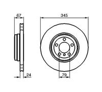 BOSCH 2 X BRAKE DISC 0986479005 FOR BMW
