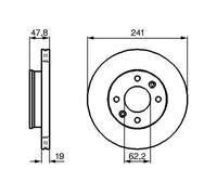BOSCH 0 986 479 206 Brake disc