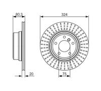 X2 PCS BRAKE DISC 0 986 479 350
