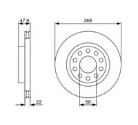 BOSCH 0 986 479 366 Brake disc