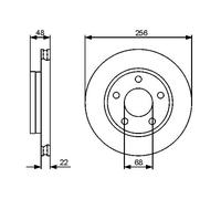 BOSCH 0 986 479 463 Brake disc
