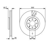 2x Brake disc Vented 0 986 479 531 BOSCH for ABARTH GRANDE PUNTO PUNTO PUNTO EVO