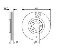 2x Brake disc Vented 0 986 479 531 BOSCH for ABARTH GRANDE PUNTO PUNTO PUNTO EVO