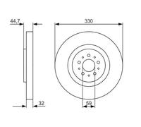 2x Brake disc Vented 0 986 479 593 BOSCH for ALFA ROMEO 156 156 Sportwagon 147
