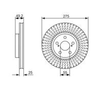 2x Brake disc Vented 0 986 479 619 BOSCH for TOYOTA CELICA Coupe