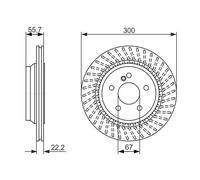 2x Brake disc Vented 0 986 479 655 BOSCH for MERCEDES-BENZ S-CLASS SL