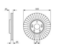 Bosch Brake Disc 0 986 479 668 Vented 2x for Renault Scenic I MPV