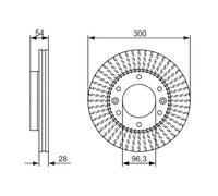 2x Brake disc Vented 0 986 479 693 BOSCH for KIA SEDONA Mk II
