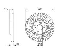 Bosch BD1573 Brake discs - ECE-R90 certified - 1 single brake disc