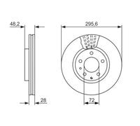 Bosch BD1588 Brake discs - 1 single brake disc
