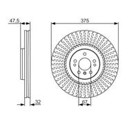 BOSCH Brake disc 0 986 479 A26 375 32 5 112 Vented Coated High-carbon MERCEDES-BENZ: ML-Class, R-Class, GL
