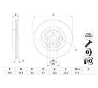 2x Brake disc Vented 0 986 479 E99 BOSCH for MERCEDES-BENZ M-CLASS