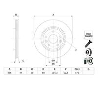 2x Brake disc Vented 0 986 479 F71 BOSCH for RENAULT KOLEOS II