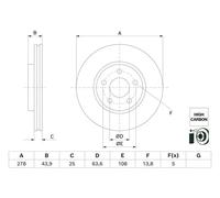 BOSCH 0 986 479 H66 Brake disc