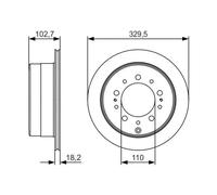 2x Brake disc Vented 0 986 479 R15 BOSCH for TOYOTA LEXUS
