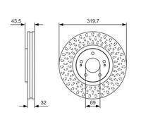 Bosch BD1799 Brake discs - ECE-R90 certified - 1 single brake disc