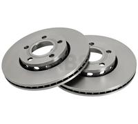 2x Brake disc Vented 15936 A.B.S. for AUDI 100 C3 Saloon 200 C3 Saloon QUATTRO