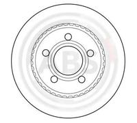 2x Brake disc Vented 15937 A.B.S. for AUDI 100 C3 Saloon 200 C3 Saloon A8 D2