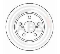 ABS 16138 Front Brake Discs Pair 260mm Vented Fits Subaru Impreza Legacy