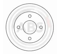 2x Brake disc Vented 16156 A.B.S. for NISSAN MICRA I