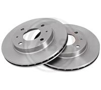 Front Set 2x Brake Discs A.B.S. 16194 for Hyundai Sonica/Sonata (93-98)