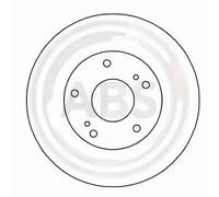 2x Original A.B.S. Brake Disc 16494 for Nissan
