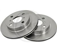 2x Brake disc Vented 16651 A.B.S. for TOYOTA STARLET HIACE IV Van