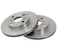2x Brake disc Vented 16652 A.B.S. for TOYOTA CYNOS Coupe STARLET