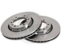 2x Brake disc Vented 16671 A.B.S. for MITSUBISHI L400 Bus L400 Van