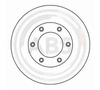 ABS All Brake Systems Brake Disc 17015 - Front Vented 2x for Ssangyong/Daewoo Musso/Rexton/Korando