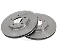 2x Brake disc Vented 17051 A.B.S. for JAGUAR DAIMLER