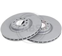 ABS 18592 Front Brake Discs Pair 330mm Vented Fits Alfa Romeo Giulia Stelvio