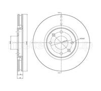2x Brake disc Vented 23-0454 METELLI for CITROËN PEUGEOT