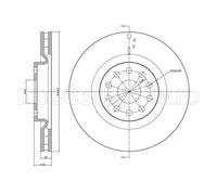 2x Brake disc Vented 23-0611C METELLI for LANCIA THESIS