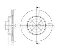 2x Brake disc Vented 23-0790C METELLI for CHEVROLET DAEWOO