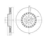 2x Brake disc Vented 23-0974C METELLI for VOLVO SUBARU