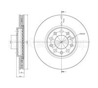 2x Brake disc Vented 23-1254C METELLI for ALFA ROMEO JEEP FIAT