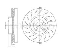 2x Brake disc Vented 23-1459FC METELLI for MERCEDES-BENZ C-CLASS E-CLASS