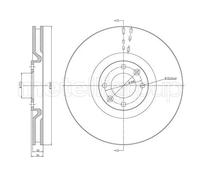 2x Brake disc Vented 23-1483C METELLI for CITROËN PEUGEOT DS
