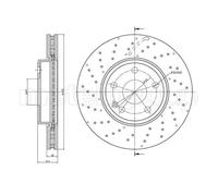2x Brake disc Vented 23-1489FC METELLI for MERCEDES-BENZ B-CLASS Sports Tourer