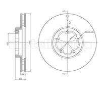 2x Brake disc Vented 23-1494 METELLI for FORD TRANSIT Bus TRANSIT Van