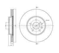 2x Brake disc Vented 23-1507C METELLI for OPEL CHEVROLET