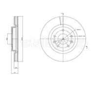 2x Brake disc Vented 23-1762C METELLI for NISSAN RENAULT