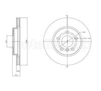 2x Brake disc Vented 23-1770C METELLI for MINI BMW