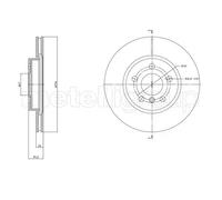 2x Brake disc Vented 23-1772C METELLI for MINI BMW