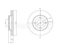 2x Brake disc Vented 23-1808C METELLI for NISSAN MICRA III