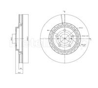 2x Brake disc Vented 23-1825C METELLI for LEXUS TOYOTA