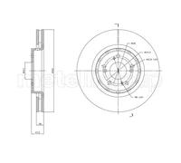 2x Brake disc Vented 23-1829C METELLI for HONDA CR-V IV