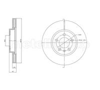 2x Brake disc Vented 23-1842C METELLI for SEAT VW AUDI SKODA