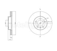 2x Brake disc Vented 23-1843C METELLI for SEAT VW AUDI SKODA